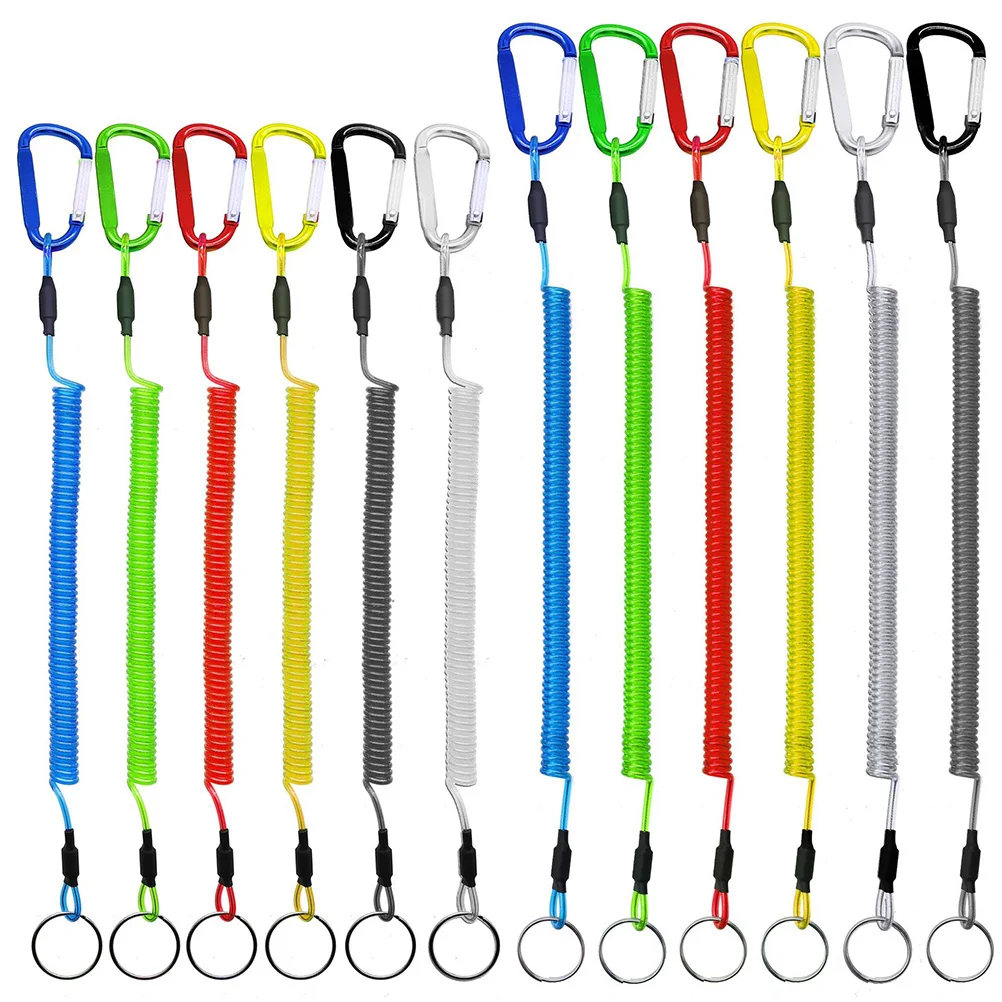 12 шт. трос для рыбалки кольцо ключей на открытом воздухе стальные кольца ремешок