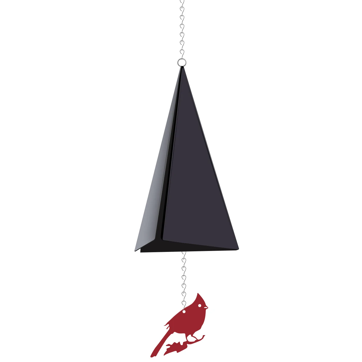 

Metal Wind Bells Triangle Wind Chime with Bird Creative Wind Bell Geometric Hanging Wind Catcher Pendant Ornaments for Garden Co