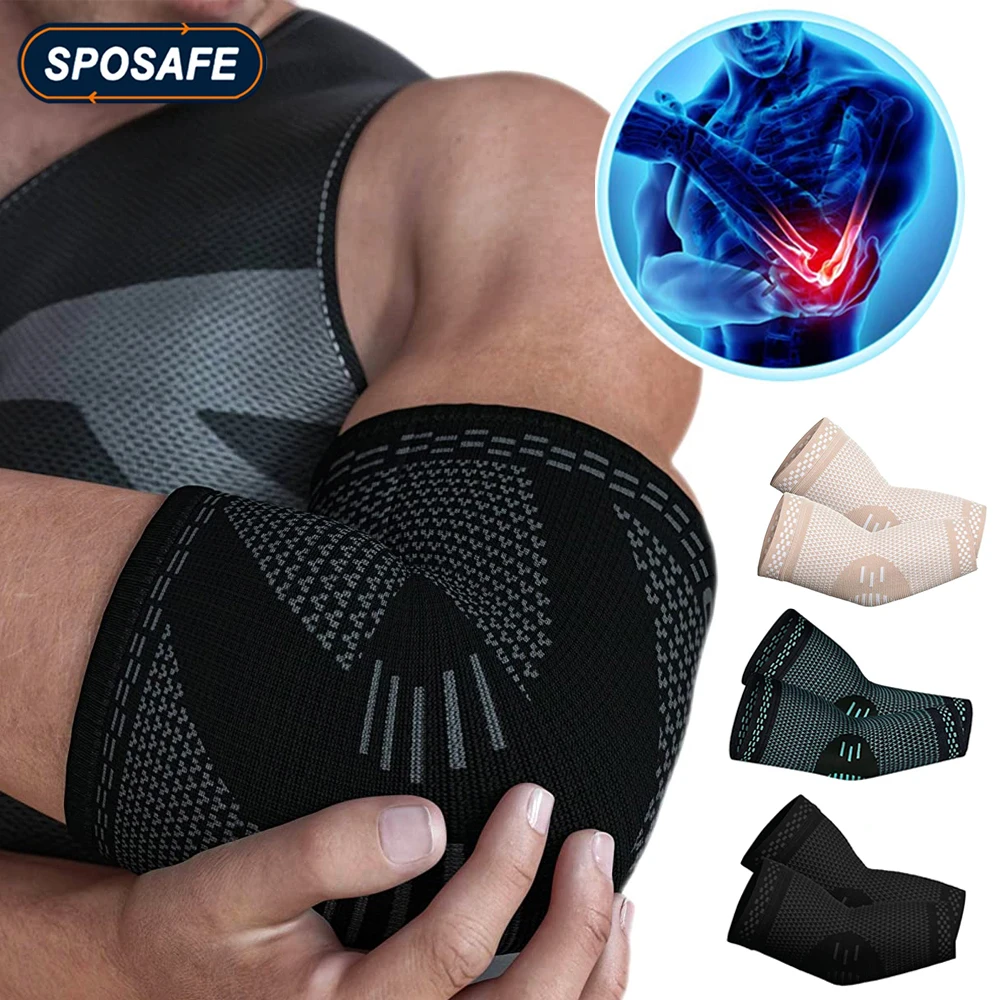 

1Pair Elbow Brace Compression Support Sleeve for Joint Pain Relief, Recovery, Tendonitis, Tennis & Golfer Elbow, Weightlifting