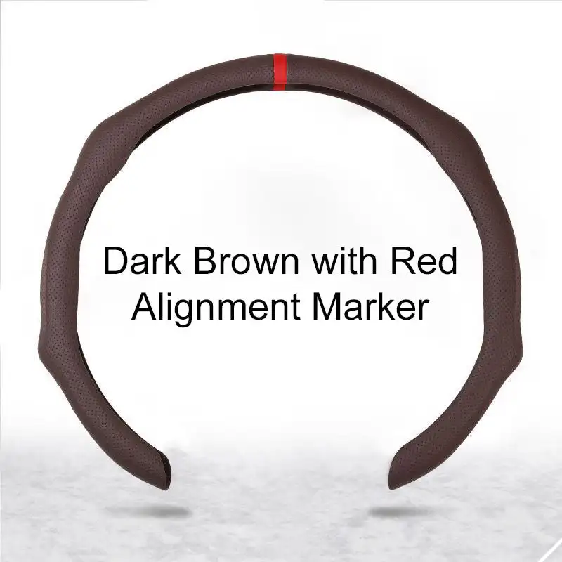 

Замшевый чехол для всех сезонов, чехол на руль автомобиля, ультратонкий нескользящий D-образный круглый дышащий чехол на руль автомобиля