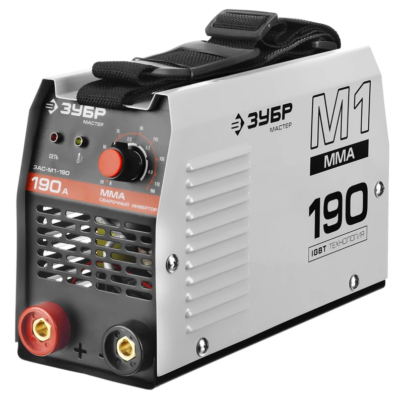 Аппарат сварочный инверторный ЗУБР МАСТЕР ЗАС М1 190 (Диапазон тока 20 190А 6.6 кВт
