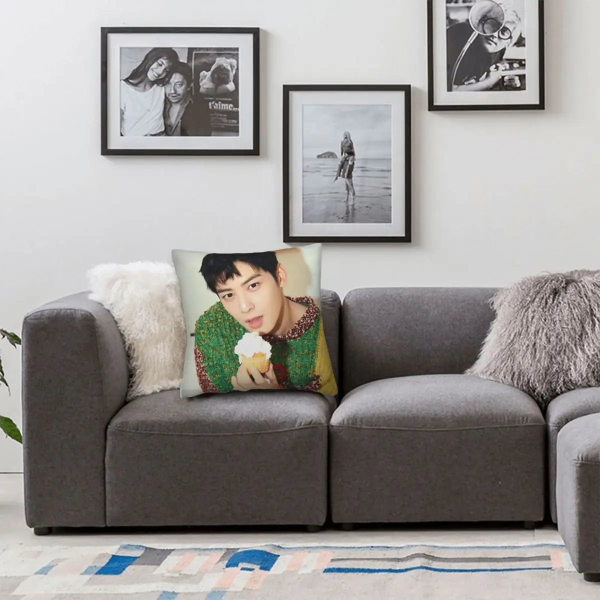 Cha Eun Woo наволочка с двусторонним принтом тканевая для подушки украшения Kpop Astro