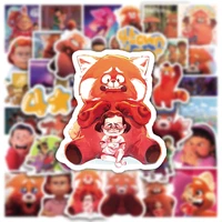 103050pcs disney movie turning red cartoon stickers for laptop scrapbook luggage waterproof kids sticker decal childrens gift