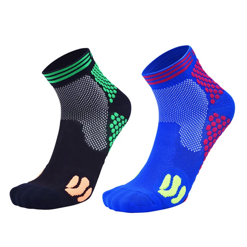 

New Men Nylon Anti-Slip Running Socks Soft Breathable Thickened Sports Socks Football Cycling Women Badminton Compression Socks
