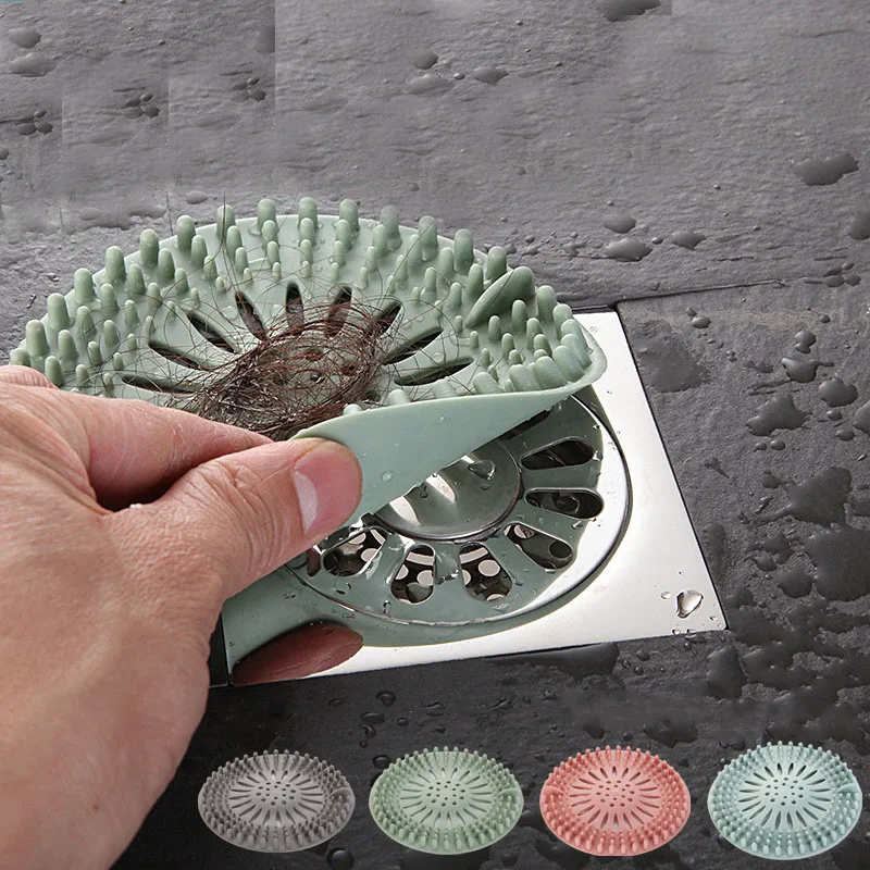 

Hair Filter Toilet Sewer Kitchen Sink Stopper Hair Catcher Strainer Shower Cover Silicone Durable Deodorant Bathroom Accessorie