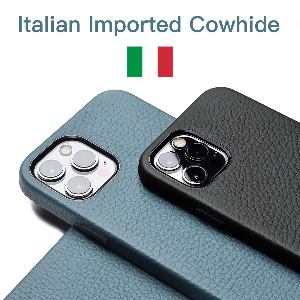

Итальянский чехол из натуральной кожи для iPhone 12 Pro Max mini, роскошные модные деловые чехлы из натуральной воловьей кожи для телефона