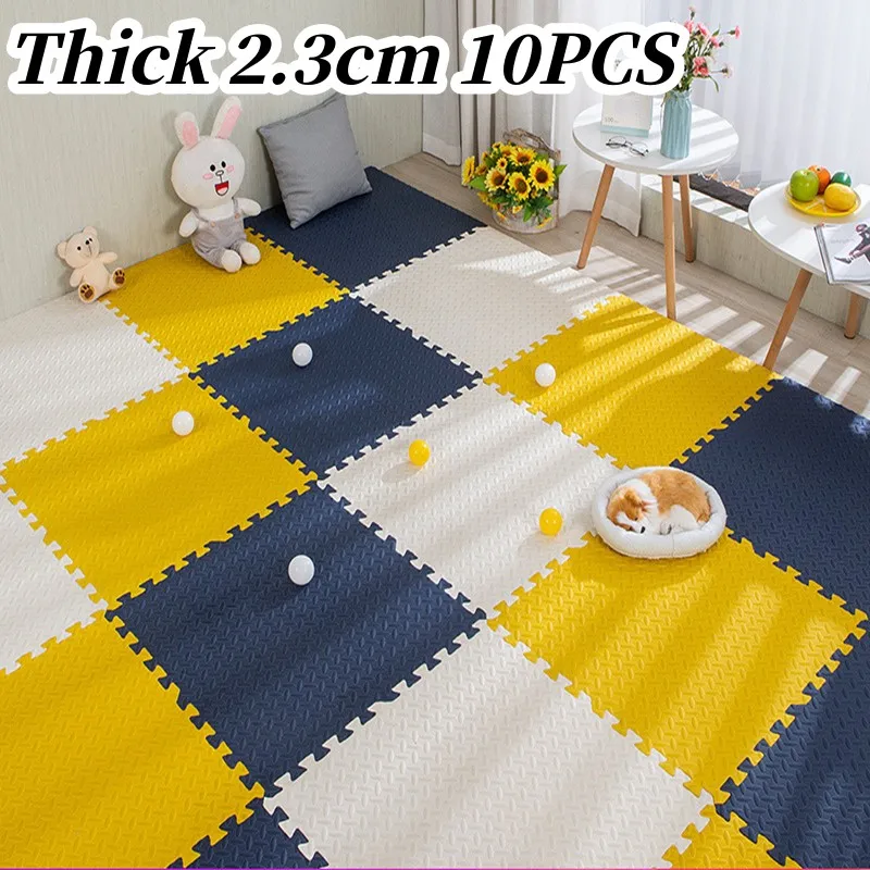 10PCS Play Mat Puzzle Mat Thick 2.3cm 30x30cm PlayMat Baby Game Mat Baby Mat Foot Mat Children Room Mat Game Mats Puzzle Mat