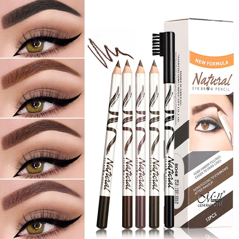 

5 Colors Eyebrow Pencil Eyebrow Marker Waterproof Eyebrow Marker Brush Long-lasting Easy Ware Eyebrow Enhancer Nature Durable