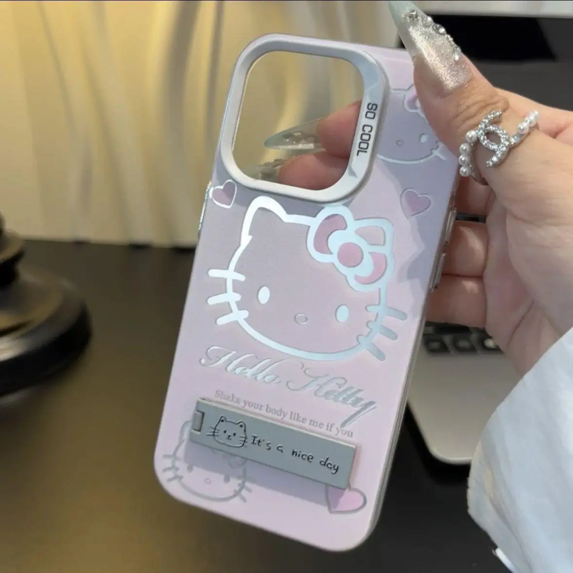 Держатель Hello Kitty для OPPO A18 A15 A3S A17 A36 A96 A78 A98 A55 A74 A94 A31 A53 2020 A3X REON 12F 11F 12 Pro 7 6 5 7Z 8T