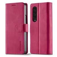 for z fold 3 case with card pocket folding flip cover wallet leather book case for z fold 3 fold3 coque