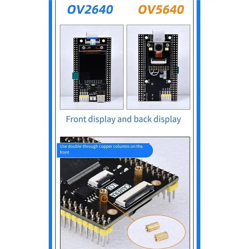 Фото Плата-ядро B03B-STM32H723ZGT6 Type-C с ЖК-экраном 1,54 дюйма, плата для разработки системы STM32H7, учебная плата ZGT6, SPI №4