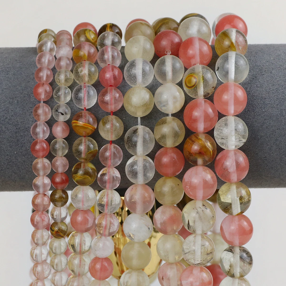 6/8/10/12 мм натуральный круглый арбуз корка камень многоцветный свободные бусины