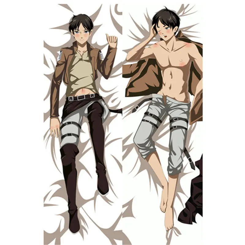 

NEW Anime Shingeki No Kyojin Decoration Pillow Case Cover Attack On Titan Levi Rivaille Hugging Body Bedding Pillowcases Covers