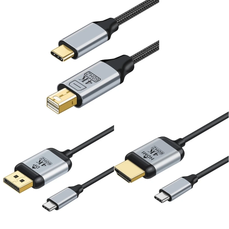 

Type-C 3,1 в Mini DisplayPort/HDMI-совместимый DP 4K60HZ HDTV адаптер кабеля для телефона