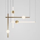 Современные светодиодные подвесные светильники, стеклянные длинные висячие лампы, декоративное освещение для магазина, ресторана, кухни, столовой, прикроватный светильник золотого цвета