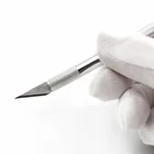 1 комплект, металлическая ручка лезвие для скальпеля, нож для резки бумаги по дереву, ручка для гравировки, режущие принадлежности, нож универсальный канцелярский нож