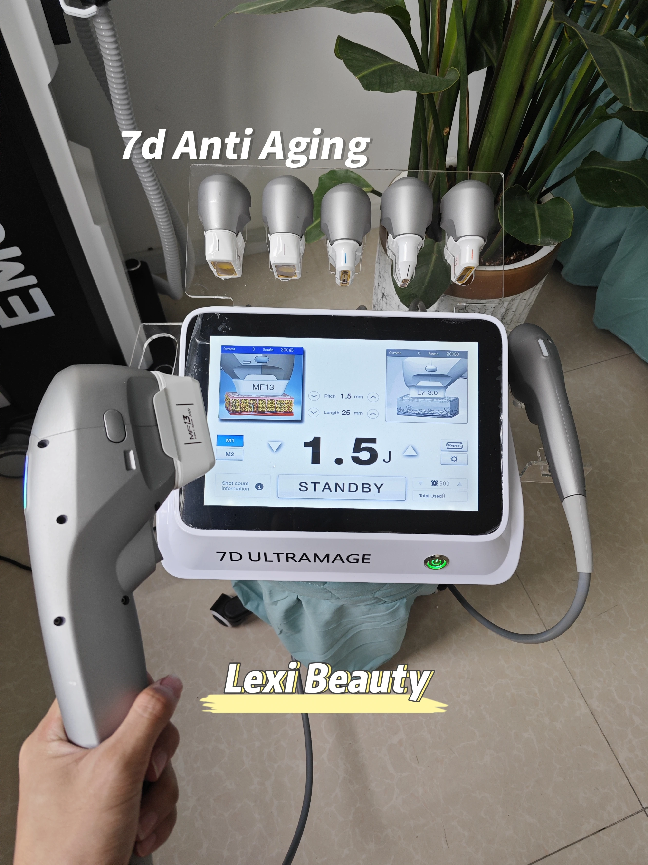 

30000 shots 7 cartridges 7d smas portable face lifting Anti Aging Ultrasound wrinkle removal machine