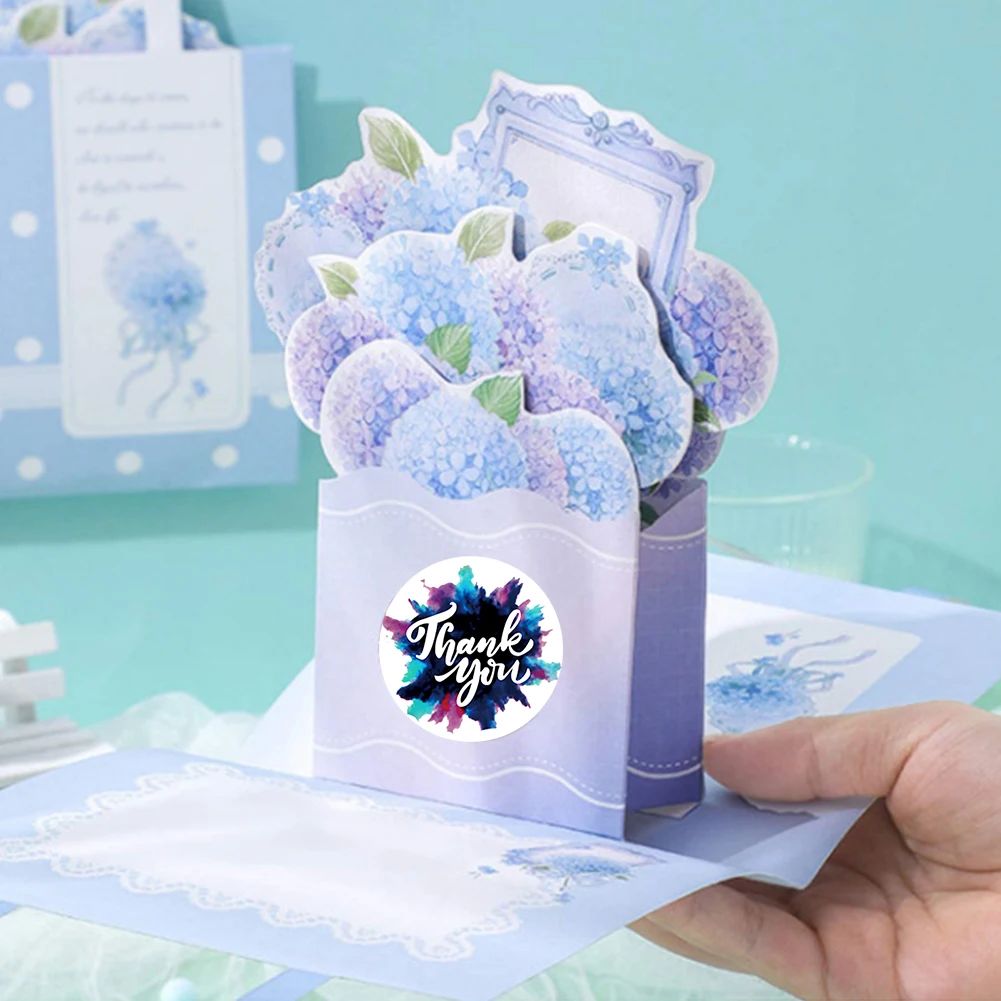 

500pcs/roll Party Envelope Lable Sealing Sticker Handmade Scrapbooking Gift Wrapping Wedding Round Adhesive Stationery Thank You