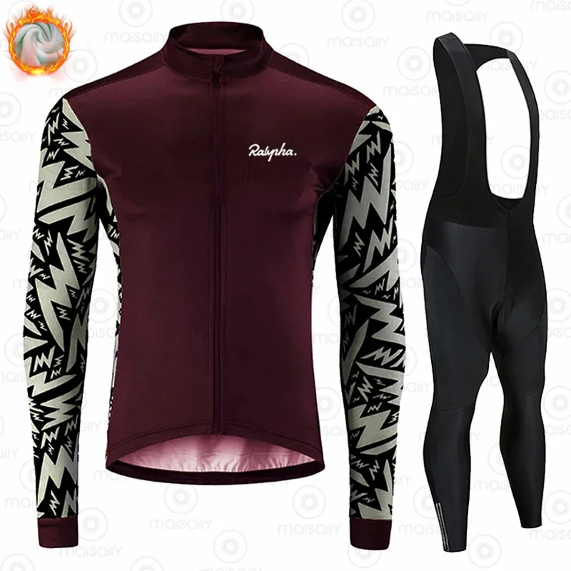 

Комплект зимних велосипедных Джерси Ralvpha, уличная термальная флисовая велосипедная одежда, мужские дорожные велосипедные рубашки, семейная Спортивная одежда для верховой езды