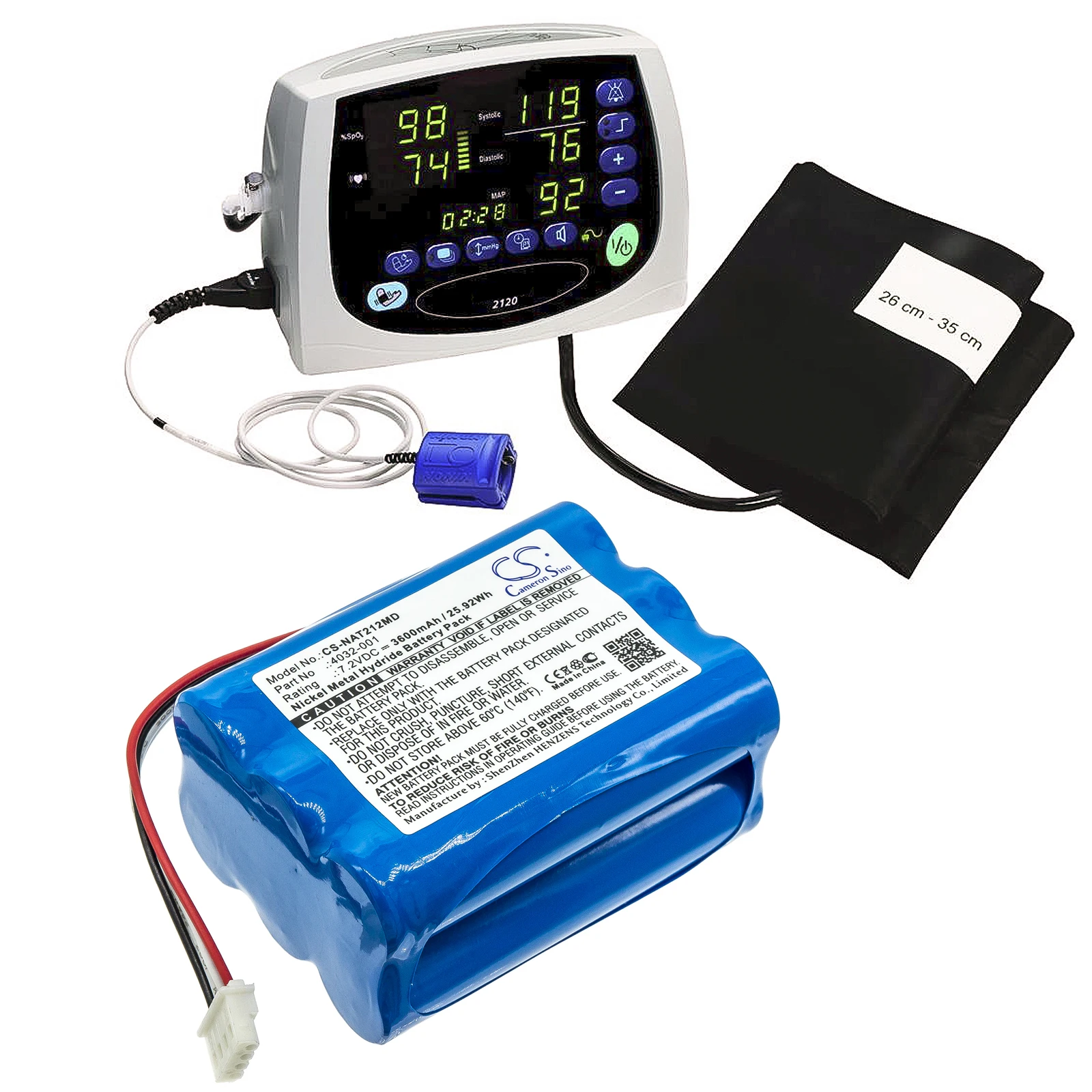 

Medical Battery For Avant 9700 2120 4000 9600 9000 Pulse Oximeter