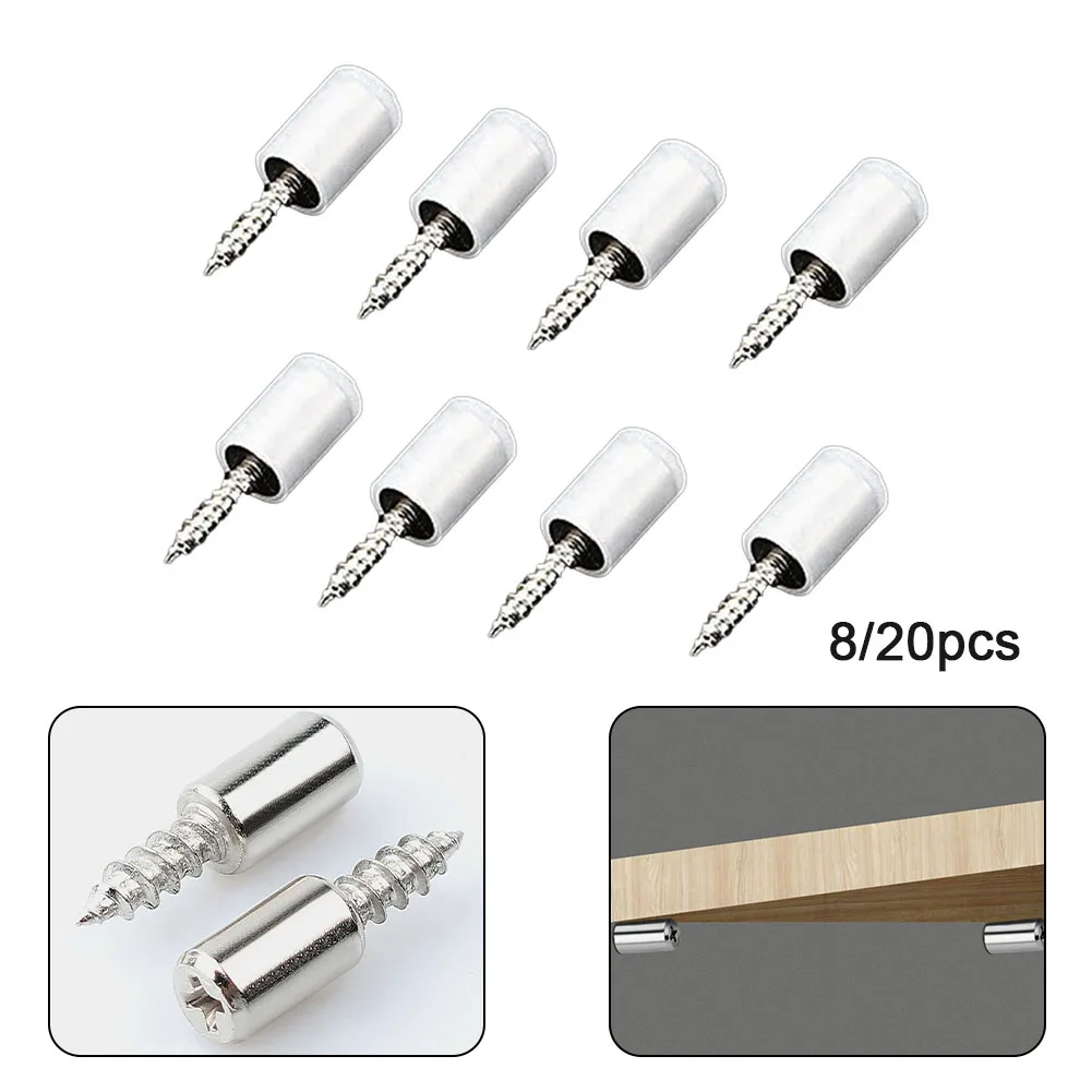 

8/20PCS Bracket Nail Self Tapping Integrated Screw Laminate Support Nail For Cabinets Wardrobes Bookcases Hardware Fasteners