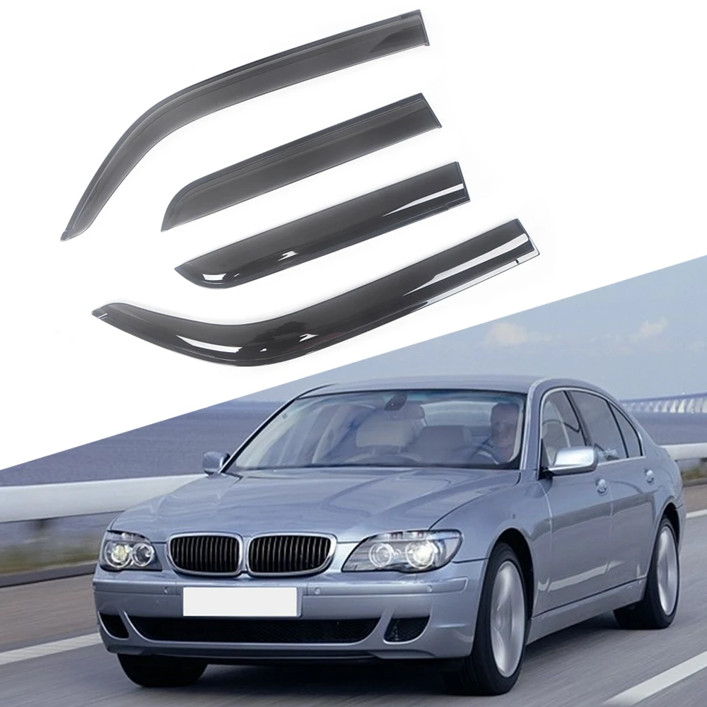 

For BMW 7 Series E65 E66 2002-2008 Auto Black Tinted Car Side Window Visor Guard Vent Awnings Shelters Rain Guard Door Ventvisor