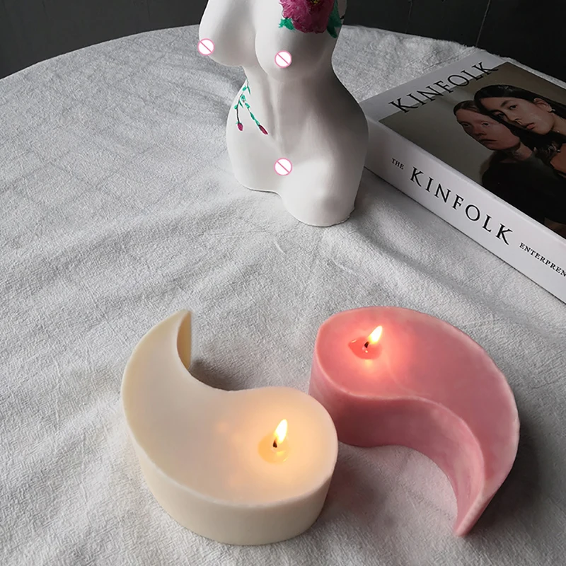 

Tai Chi Yin Yang Candle Mold Candle DIY Silicone Mold Wax Soap Making Wax Mold mold for wax candles