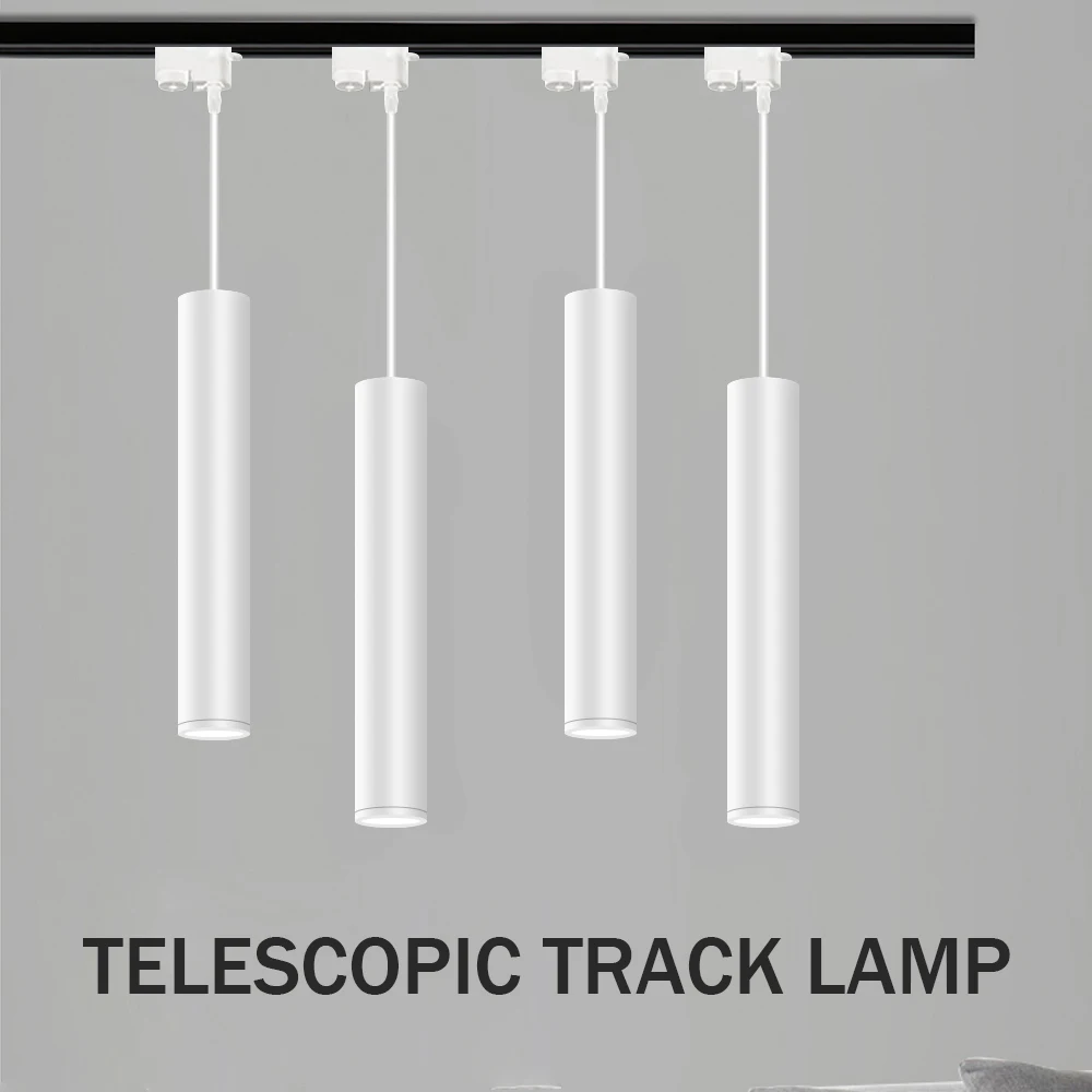 Cylinder LED Track Pendant Lights Long Tube Lamp 12W Kitchen