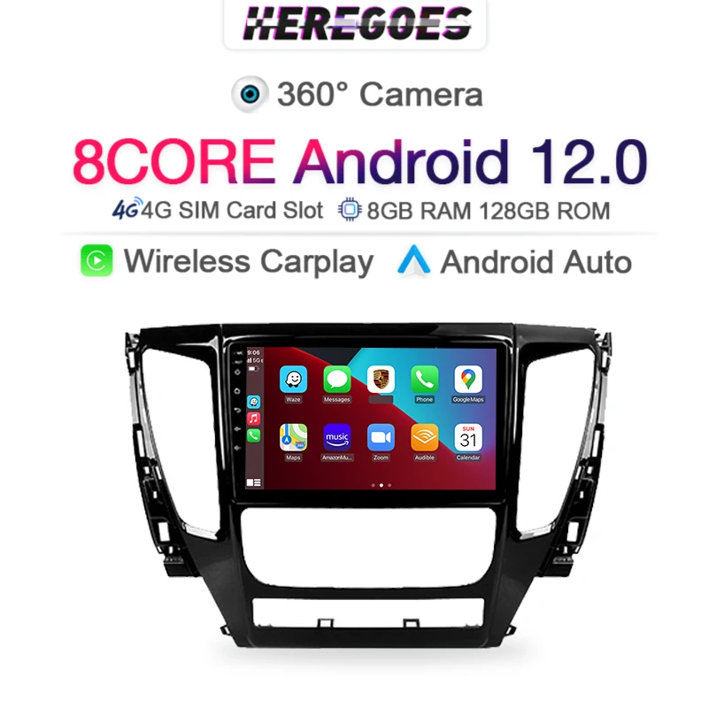 Автомобильный мультимедийный плеер 2din на Android 360 с камерой 11 0 GPS для Mitsubishi Pajero Sport 3