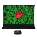 Лазерный проектор VIVIDSTROM, ультракороткофокусный экран, проектор для домашнего кинотеатра 3DUHD, черный корпус, моторизованный экран для подъема пола