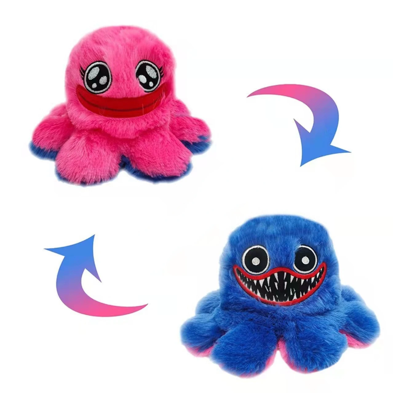 

Huggy Wuggy Плюшевая Игрушка Аниме Мак персонаж игры плюшевая кукла Популярная игрушка-Осьминог плюшевая игрушка детская плюшевая игрушка с дву...