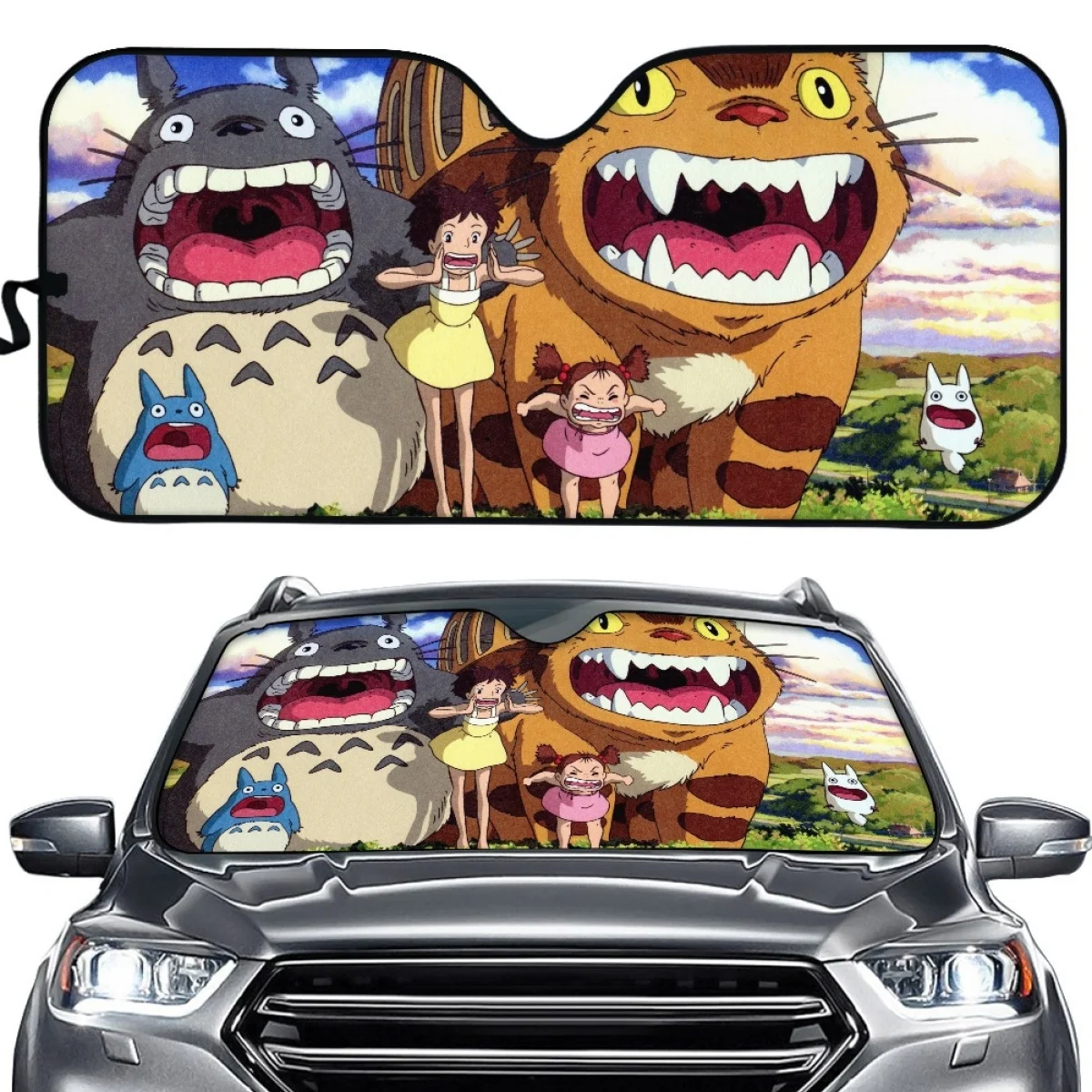 

Автомобильный солнцезащитный отражатель My Neighbor Totoro с аниме-дизайном, защита от УФ-лучей, солнцезащитные очки, модный солнцезащитный козырек для лобового стекла, легкая чистка