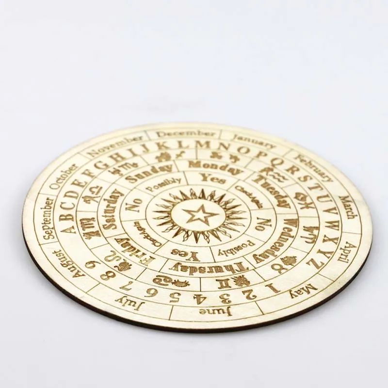 

Декор для дома ведьмы, доска для сообщений, ящик, натуральный цвет, Круглый инструмент для гадания, декоративная тарелка