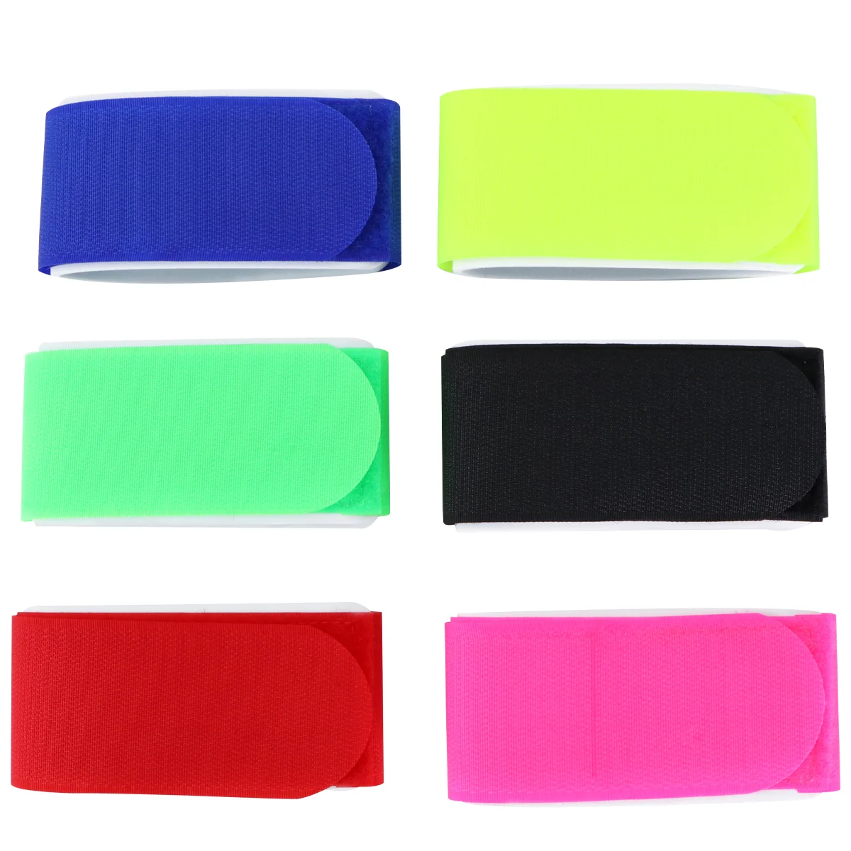 

6pcs Professional Ski Board Straps Double Board Fixed Hand Tote Straps for Outdoor Skiing (Red Blue Black Fluorescent Yellow