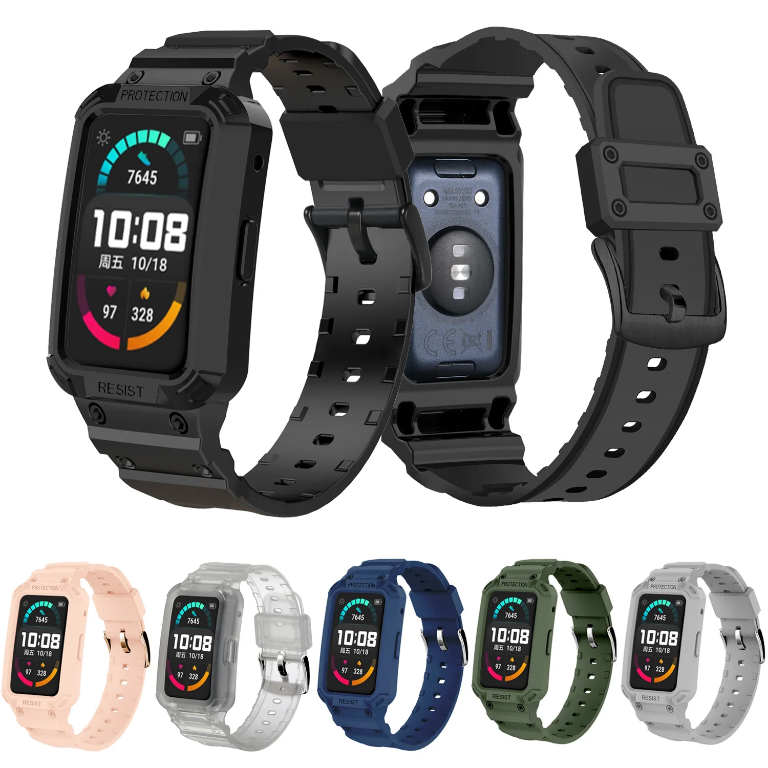 

Силиконовый спортивный ремешок для наручных часов Huawei Watch Fit, резиновый ремешок для наручных часов Huawei Honor Watch ES