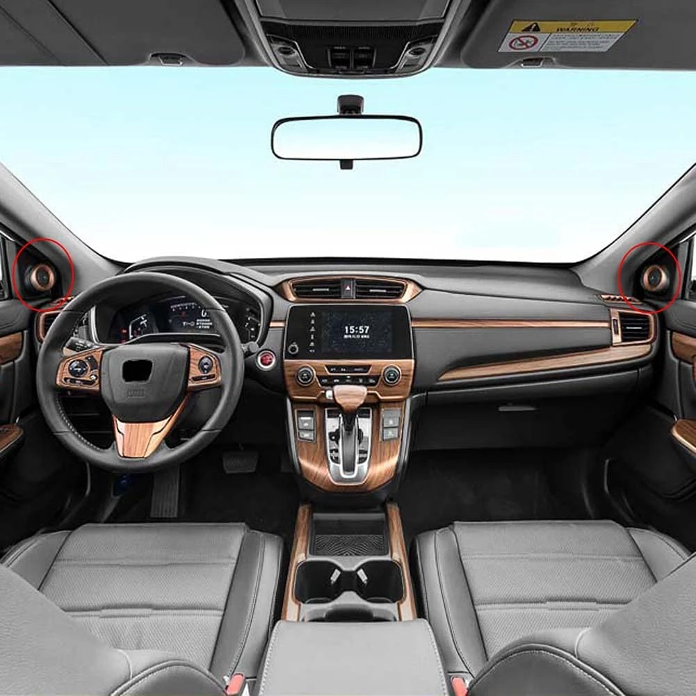 

Для Honda CRV CR-V 17-21 персиковое дерево зернистое окно A-Pillar крышки динамиков передняя/задняя дверь аудио Громкоговоритель отделочные кольца