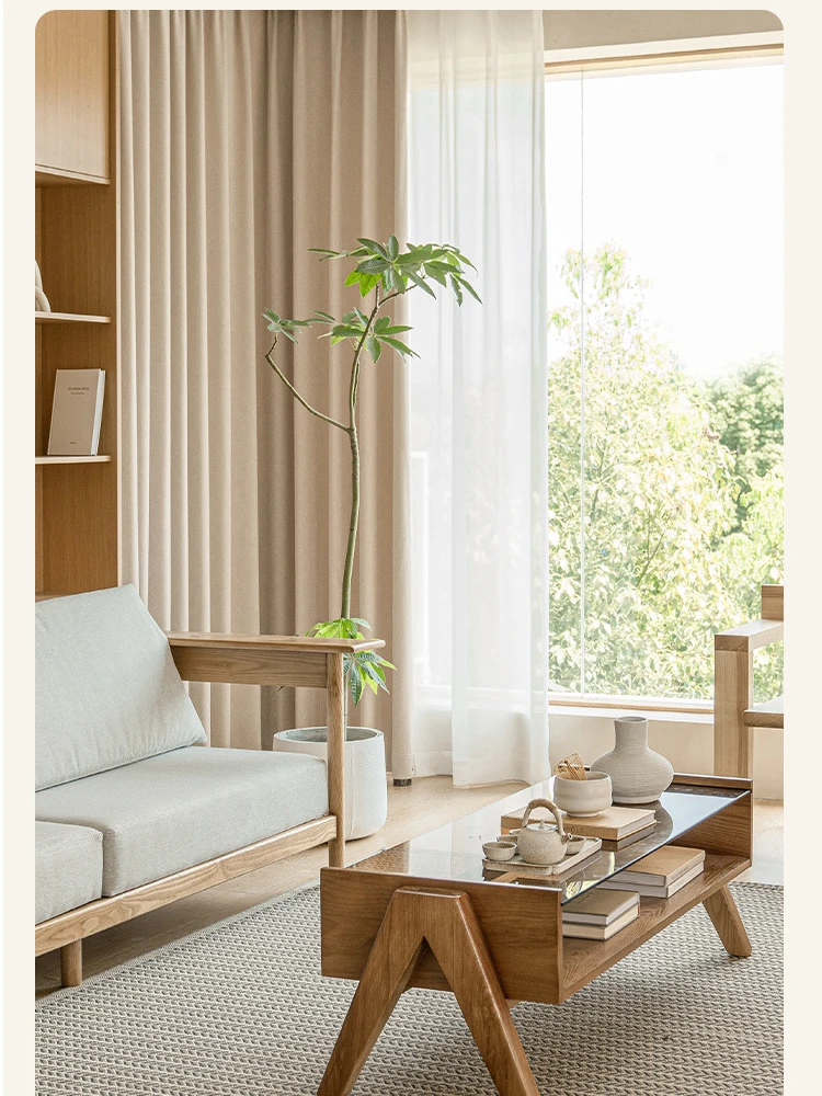 

Milk Tea Color Blackout Curtains 2023 New Bedroom Living Room Balcony Bay Window Simple Shade Cloth Opaque Window Curtain Ycy