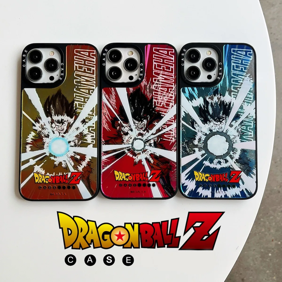 Anime Dragon Ball Luxury Mirror Phone Cases For iPhone 13 12 11 Pro Max XR XS MAX 8 X 7 SE Couple Anti-drop Soft Cover Fundas