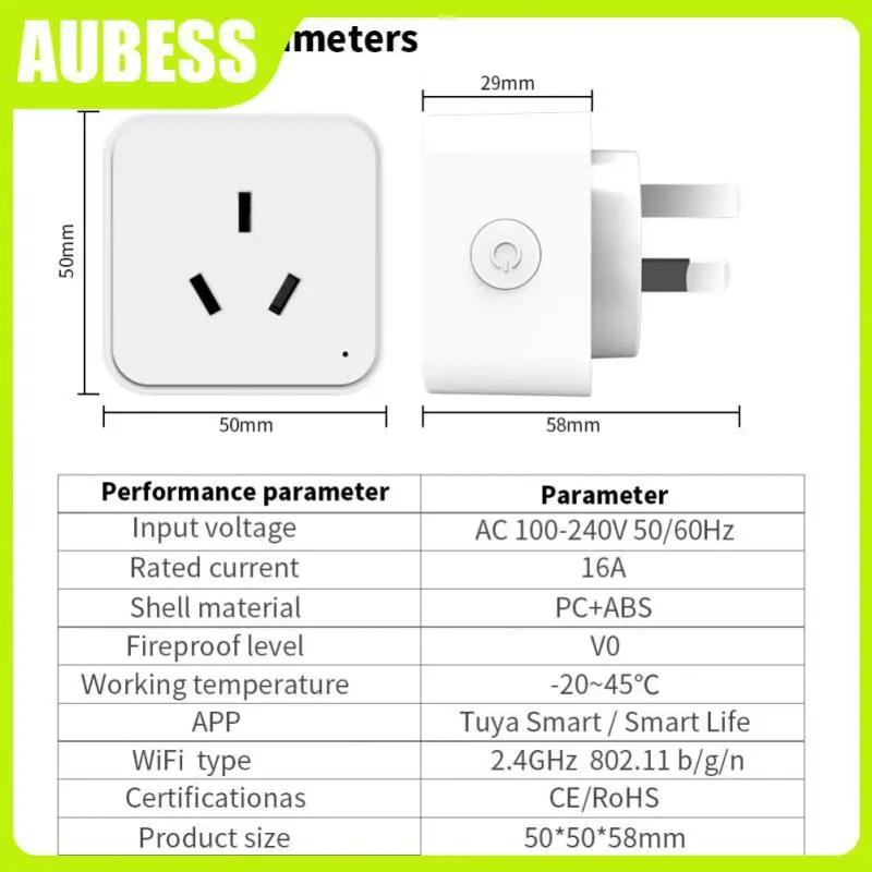 

2/3/5 шт., умная розетка с таймером, 16 А