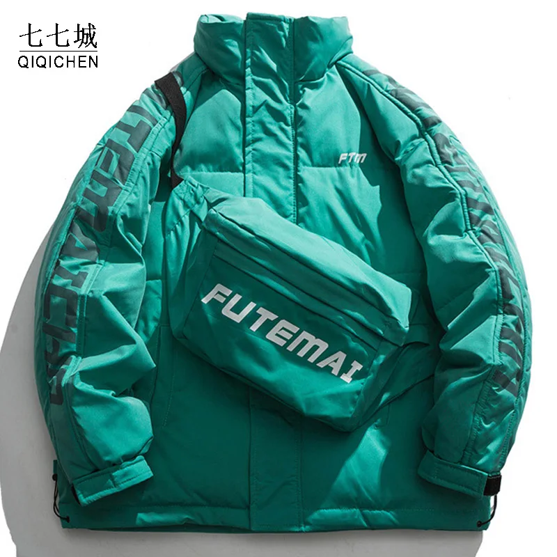 

Зимний пуховик в стиле Cityboy, Мужская теплая парка с ранец, женская уличная одежда, модная Толстая Повседневная брендовая куртка-пуховик в ст...