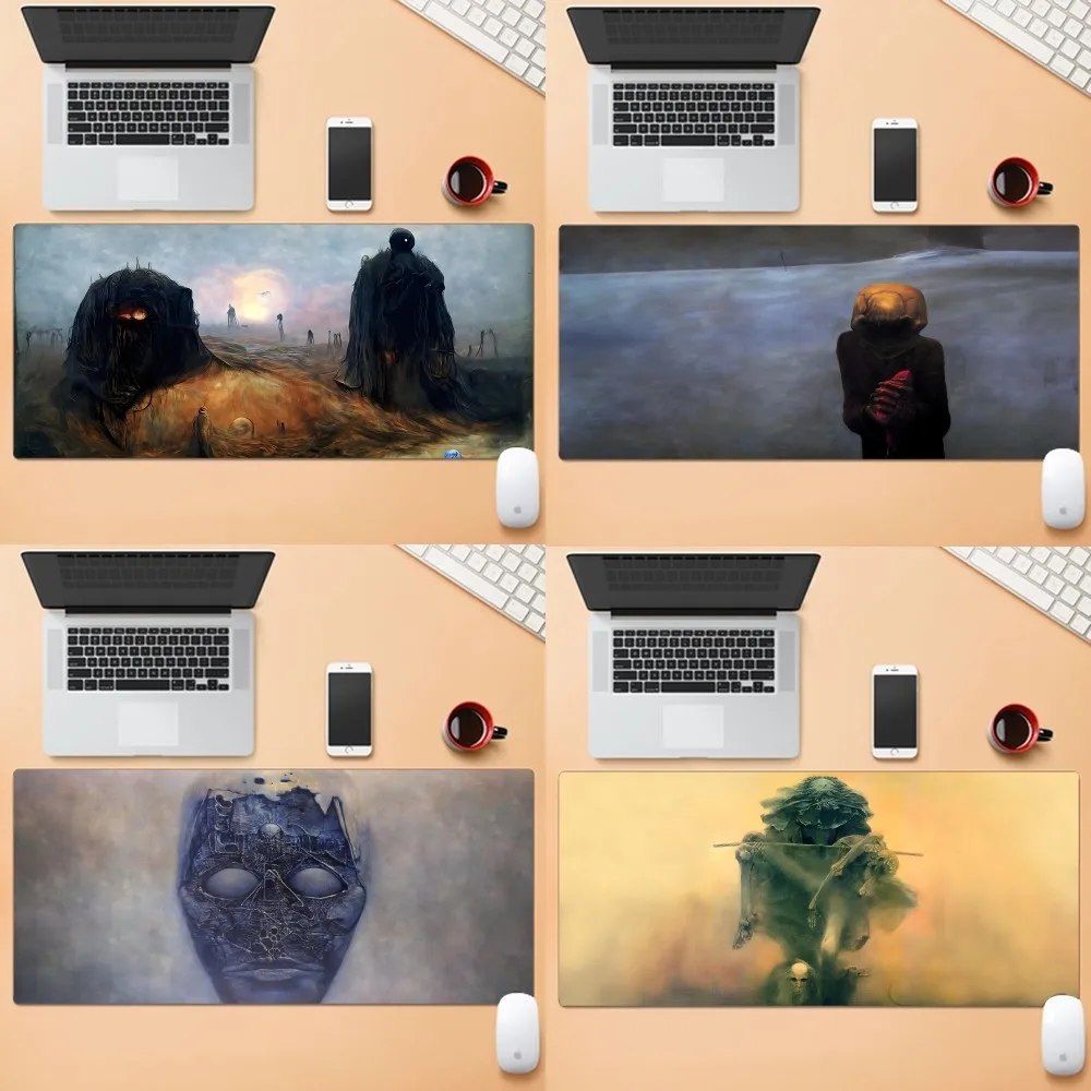 Zdzislaw Beksinski Art Mousepad New Arrivals Large Gaming L XL XXL Gamer Mouse Pad Size For Keyboards Mat