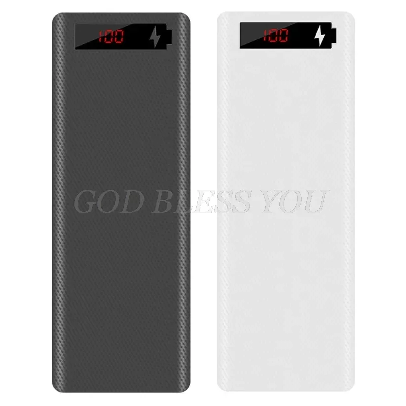 

LCD Display DIY 10x18650 Battery Case Power Bank Shell Portable External Box Without Battery Powerbank Protector Drop Ship
