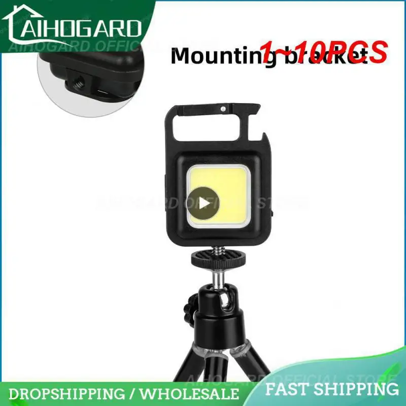 

1~10PCS Mini LED Flashlight Keychain Light Multifunctional Portable COB Camping Flashlights USB Charging Work Lights fishing