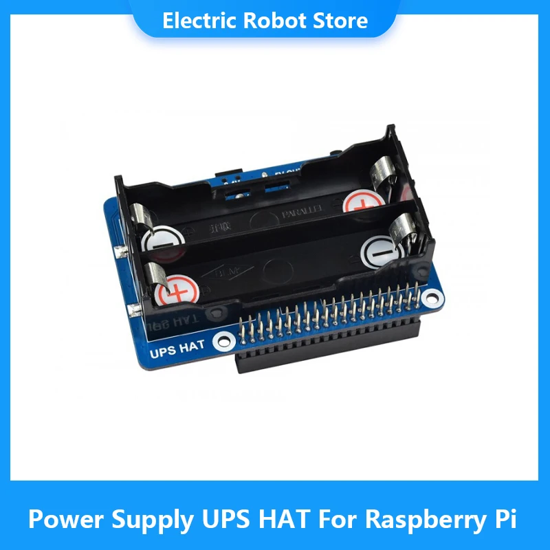 

RPI UPS HAT (B) For Raspberry Pi 3/3B+/4B, etc., 5V Uninterruptible Power Supply, 5A High Current, Pogo Pins Connector