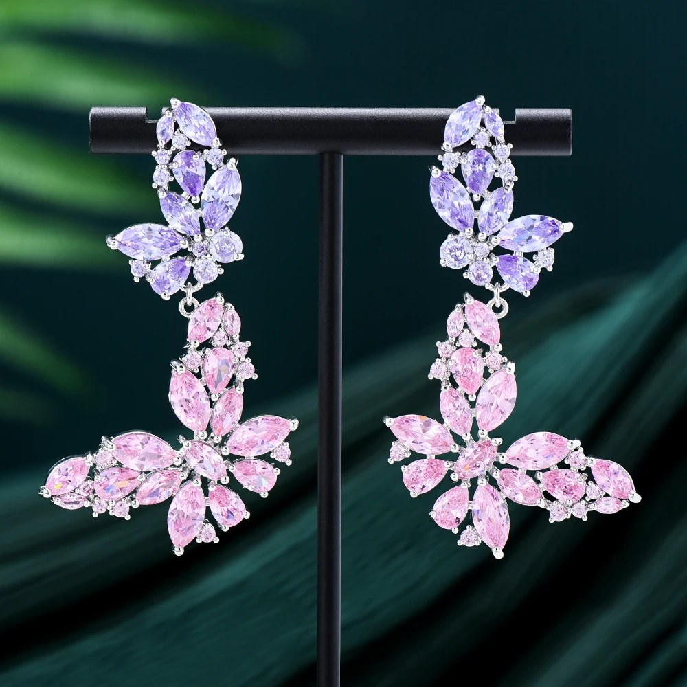 GODKI Роскошные Длинные серьги с кисточками и бантиками для женщин Свадебная