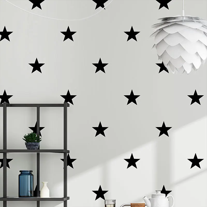 

Modern simple geometry star Pentagram living room bedroom wallpaper children's room sailboat pirate ship wallpaper W92