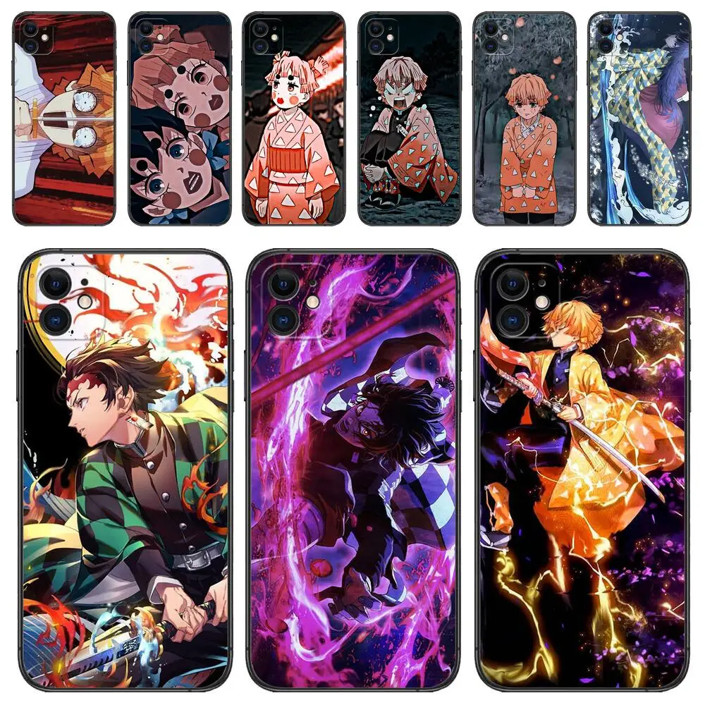 

Demon Slayer Luxury Fashion Phone Case for IPhone 14 13 12 11 Pro Max SE XR X XS Max 8Plus 7plus 6 6S Soft Shell Phone Cover
