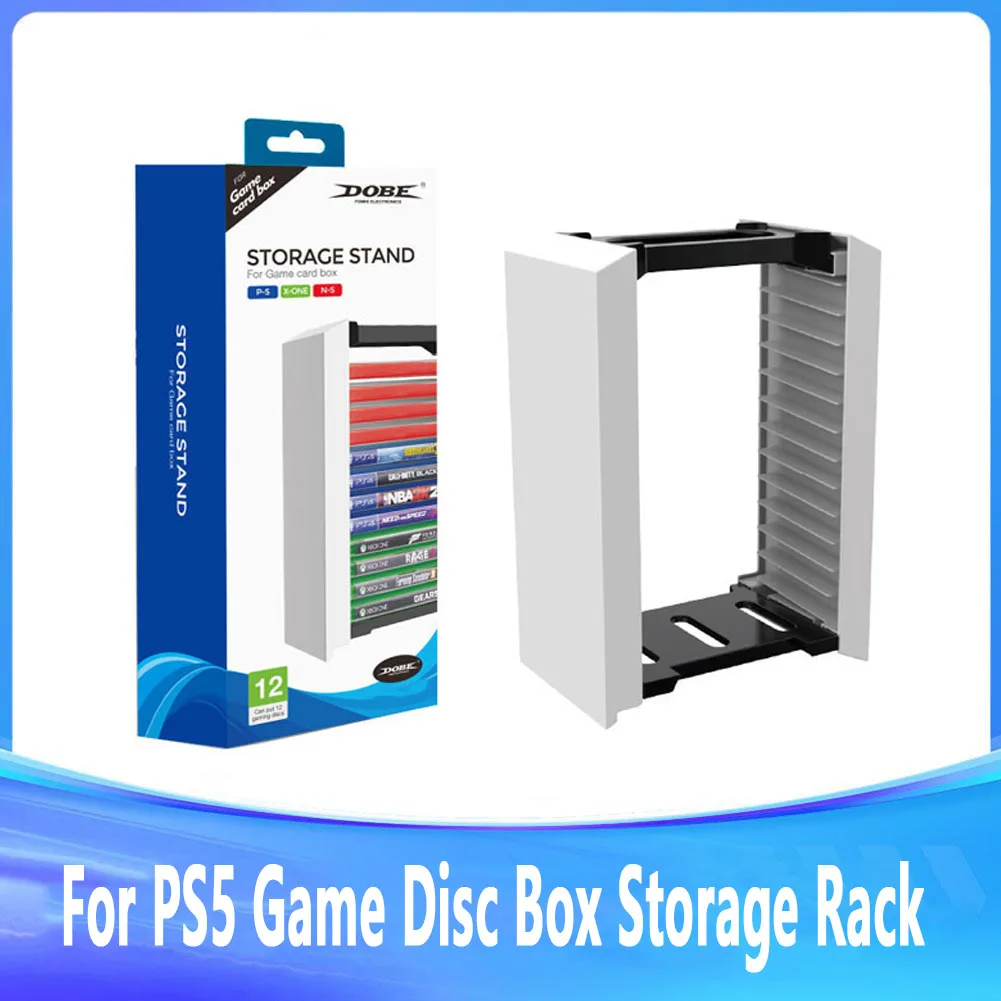 

Host Disc singe-layer Storage Box Holder Game Disk Tower Vertical Stand Can Store 12 Game Discs For PS4 PS5 XboxOne Stand