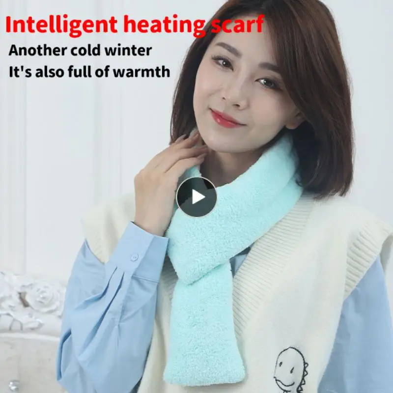 

NEW Winter Scarf Heated Scarf For Cycling USB Women Heating Scarf Scarf Neckerchief Plush Collar Scarves Shawl Neck Warmer