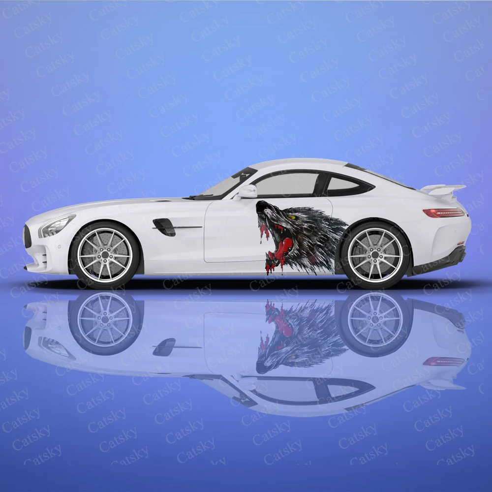 

Wolf Animals Car Stickers Vehicle Finishing Decals Side Graphics Stickers Vinyl Stickers Wrapping Stickers Ferocious Wolf Decals